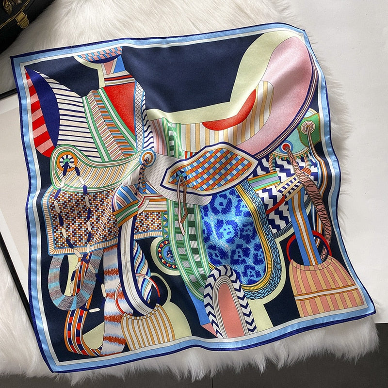 Foulard en soie "Nuit sur la Seine"