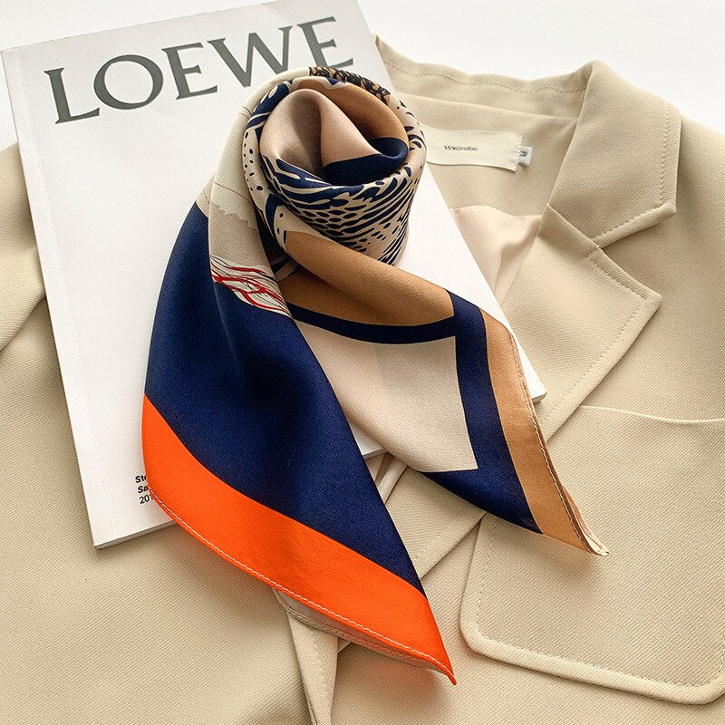 Foulard en soie "Balade au Luxembourg"