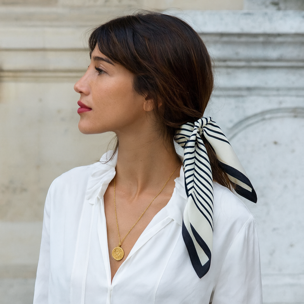 Foulard en soie "La Parisienne"