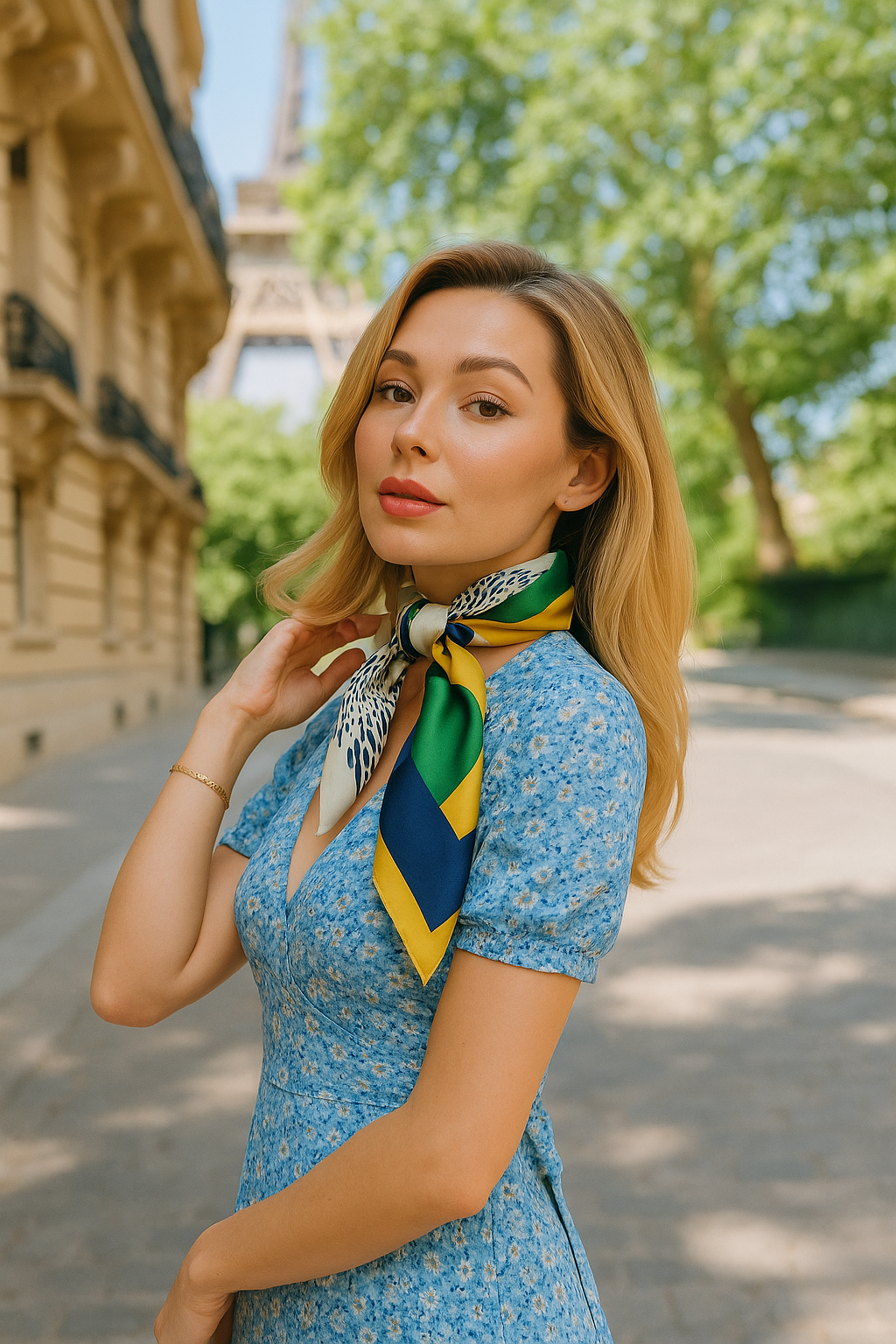 Foulard en soie "Caresse de Satin"