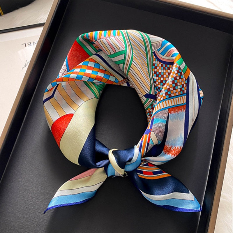 Foulard en soie "Nuit sur la Seine"