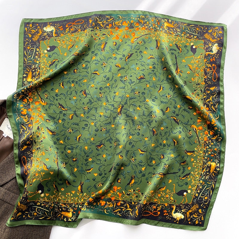 Foulard en soie "Papillon de Nuit"