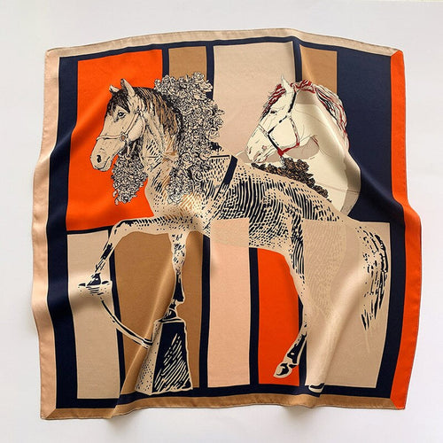 Foulard en soie "Balade au Luxembourg"